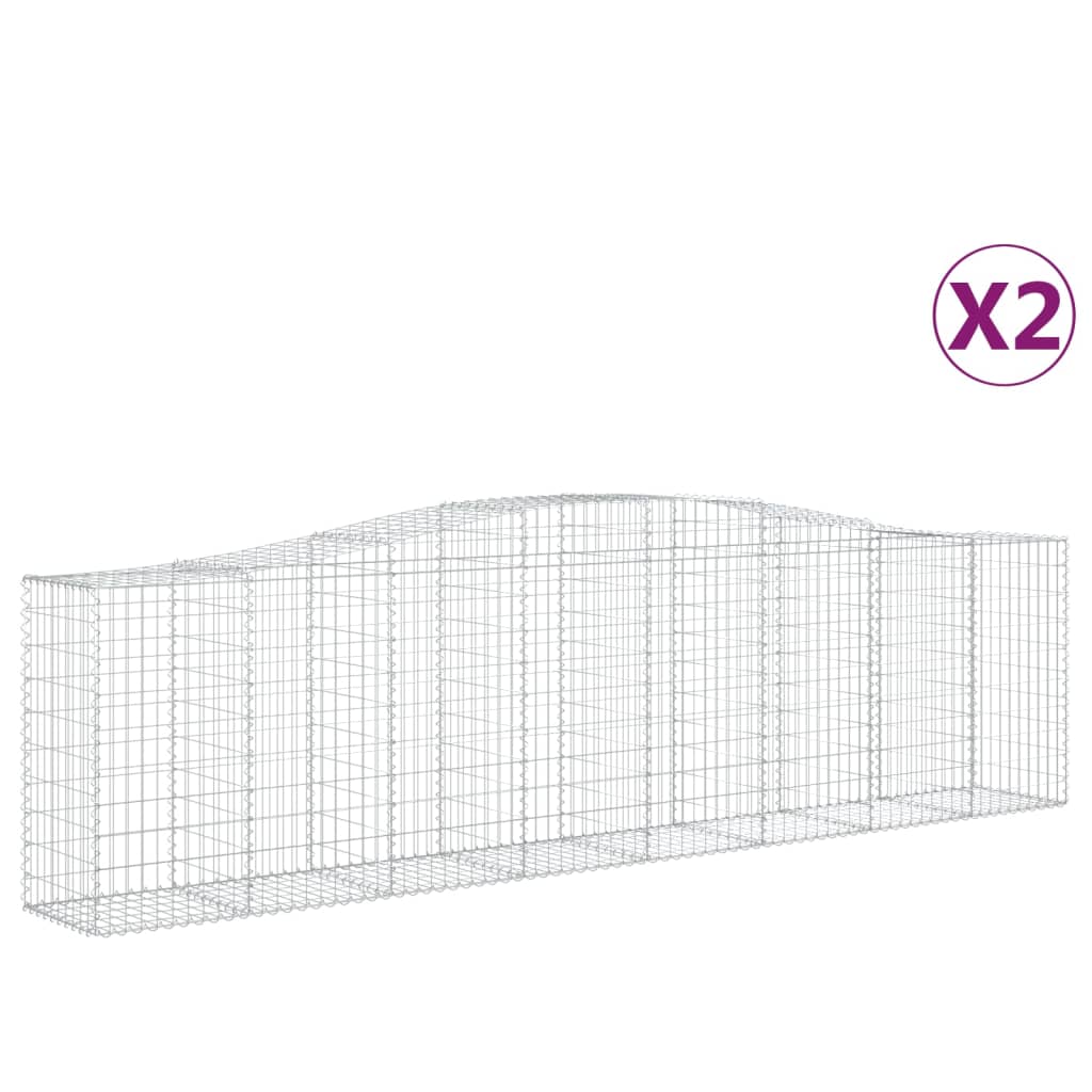 Cestas Vidaxl schans 2 st 400x50x100 120 cm de hierro