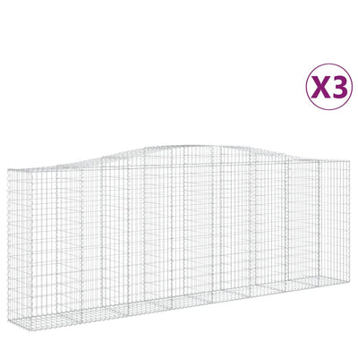 Cestas Vidaxl Schans 3 st 400x50x140 160 cm de hierro