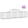 Cestas Vidaxl Schans 2 st 200x30x40 60 cm de hierro galvanizado