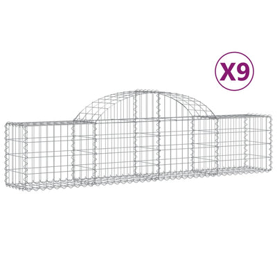 Cestas Vidaxl Schans 9 st 200x30x40 60 cm de hierro galvanizado