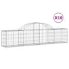 Cestas Vidaxl Schans 10 st 200x30x40 60 cm de hierro galvanizado