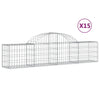 Cestas Vidaxl Schans 15 st 200x30x40 60 cm de hierro galvanizado