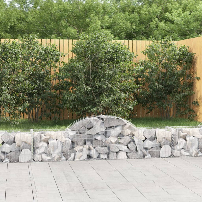 Vidaxl Schans Cestini 18 St a voltati 200x30x40 60 cm Galvanized Iron