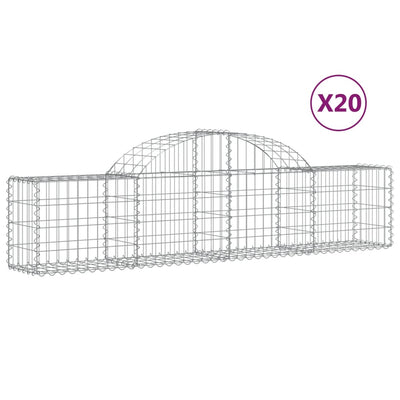 Cestas Vidaxl Schans 20 st 200x30x40 60 cm de hierro galvanizado