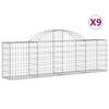 Vidaxl Schans Cestini 9 Stault 200x30x60 80 cm Galvanizzato