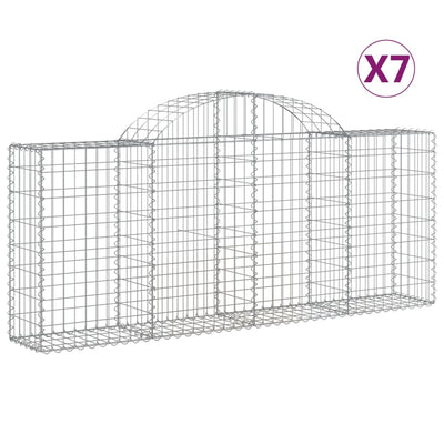 Vidaxl Schans Cesti 7 a volta a volta 200x30x80 100 cm Galvanized Iron