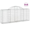 Vidaxl Schans Cestini 18 St a voltati 200x30x80 100 cm Iron