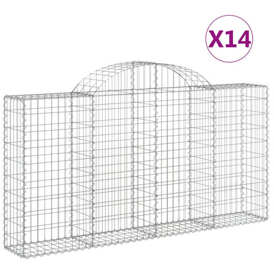 Vidaxl Schans Cestini 14 a volta 200x30x100 120 cm ferro