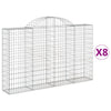Cestas Vidaxl Schans 8 st 200x30x120 140 cm de hierro
