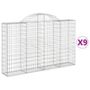 Cestas Vidaxl Schans 9 st 200x30x120 140 cm de hierro