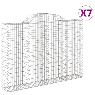 Cestas de Vidaxl Schans 7 st 200x30x140 160 cm de hierro