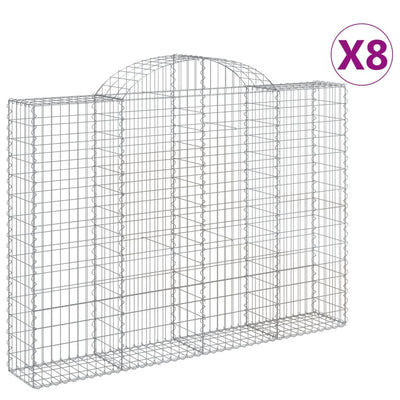 Cestas Vidaxl Schans 8 st 200x30x140 160 cm de hierro