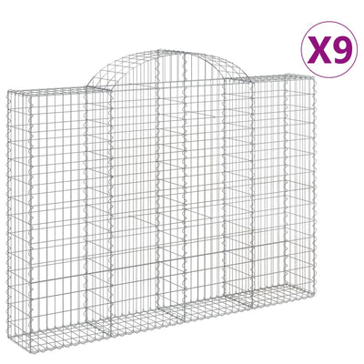 Cestas Vidaxl Schans 9 st 200x30x140 160 cm de hierro