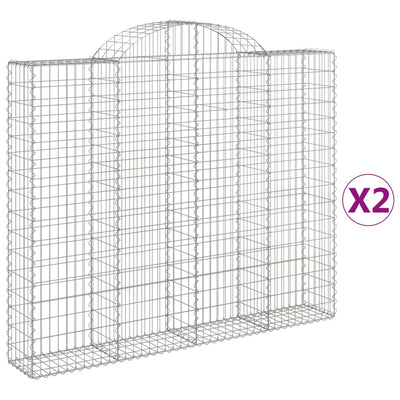 Cestas Vidaxl Schans 2 st 200x30x160 180 cm de hierro