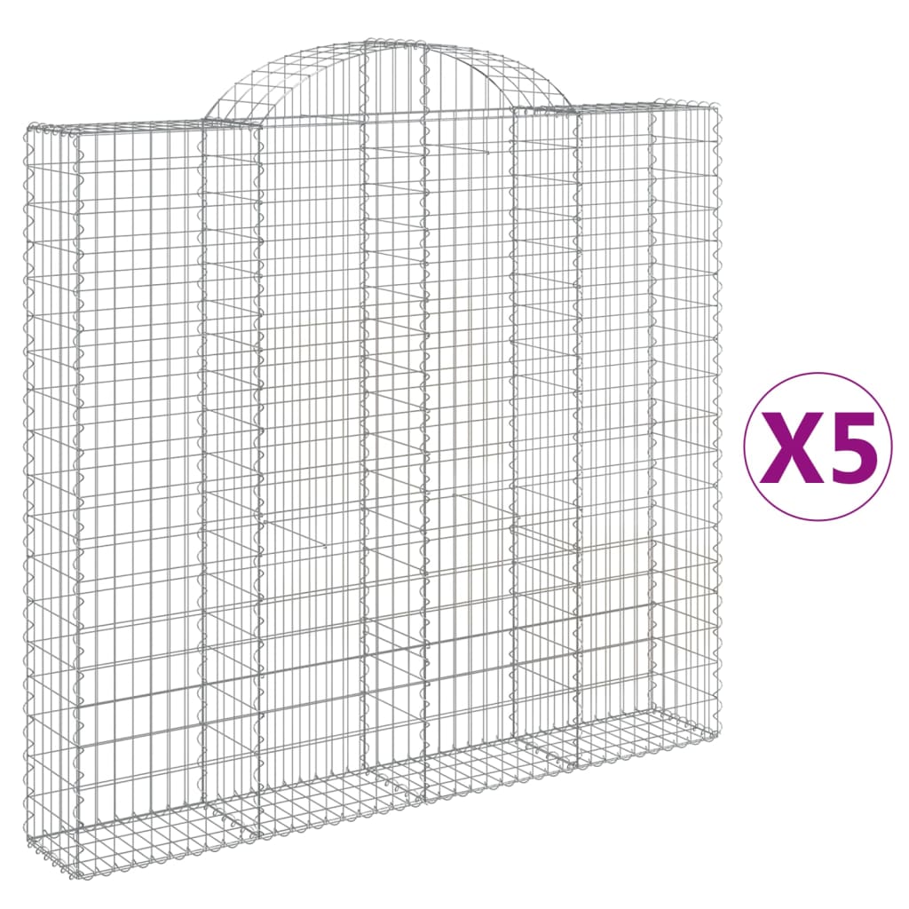 Cestas Vidaxl Schans 5 st 200x30x180 200 cm de hierro