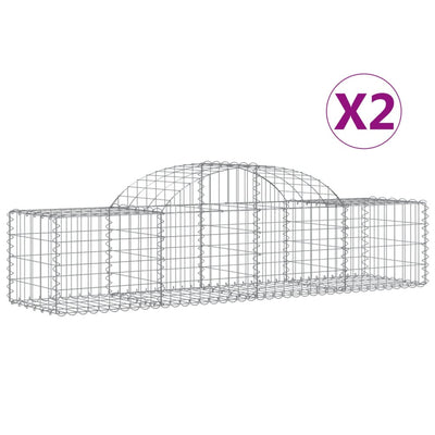 Vidaxl Schans Cesti 2 a volta a volta 200x50x40 60 cm Galvanized Iron