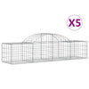 Vidaxl Schans Cestini 5 a volta a volta 200x50x40 60 cm Galvanized Iron