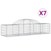 Vidaxl Schans Cesti 7 a volta a volta 200x50x40 60 cm Galvanized Iron