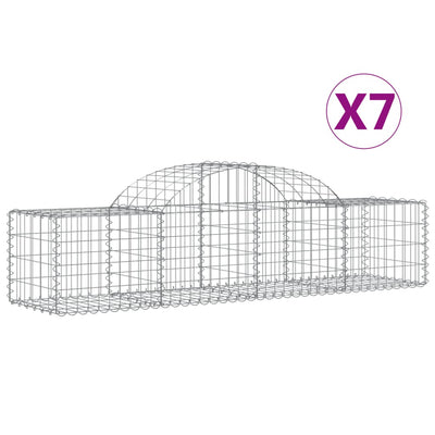 Vidaxl Schans Cesti 7 a volta a volta 200x50x40 60 cm Galvanized Iron