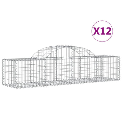Vidaxl Schans Cestini 12 Stauted 200x50x40 60 cm Galvanizzato