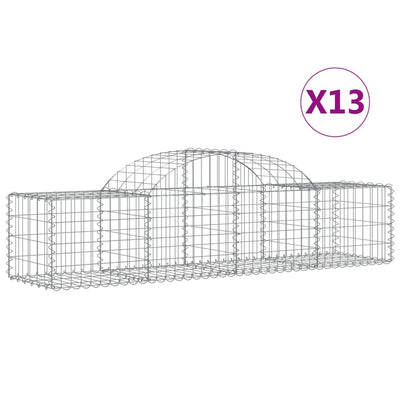 Vidaxl Schans Cestini 13 Stated 200x50x40 60 cm Galvanizzato