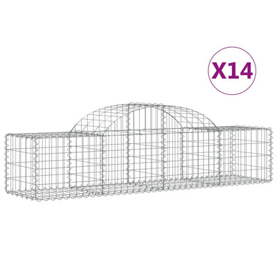 Vidaxl Schans Cestini 14 a volta a volta 200x50x40 60 cm Galvanized Iron