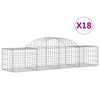 Vidaxl Schans Cestini 18 St voltated 200x50x40 60 cm Galvanized Iron