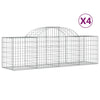 Vidaxl Schans Cestini 4 Stauted 200x50x60 80 cm Galvanizzato