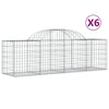 Vidaxl Schans Cestini 6 Stauted 200x50x60 80 cm Galvanizzato