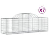 Vidaxl Schans Cesti 7 a volta a volta 200x50x60 80 cm Galvanized Iron