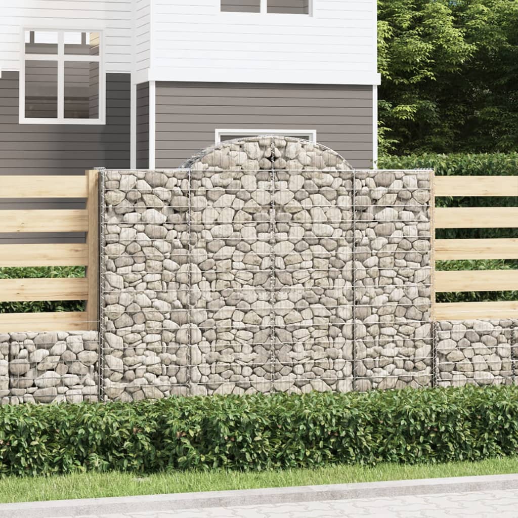 VidaXL Schanskorven 3 st gewelfd 200x50x160 180 cm ijzer