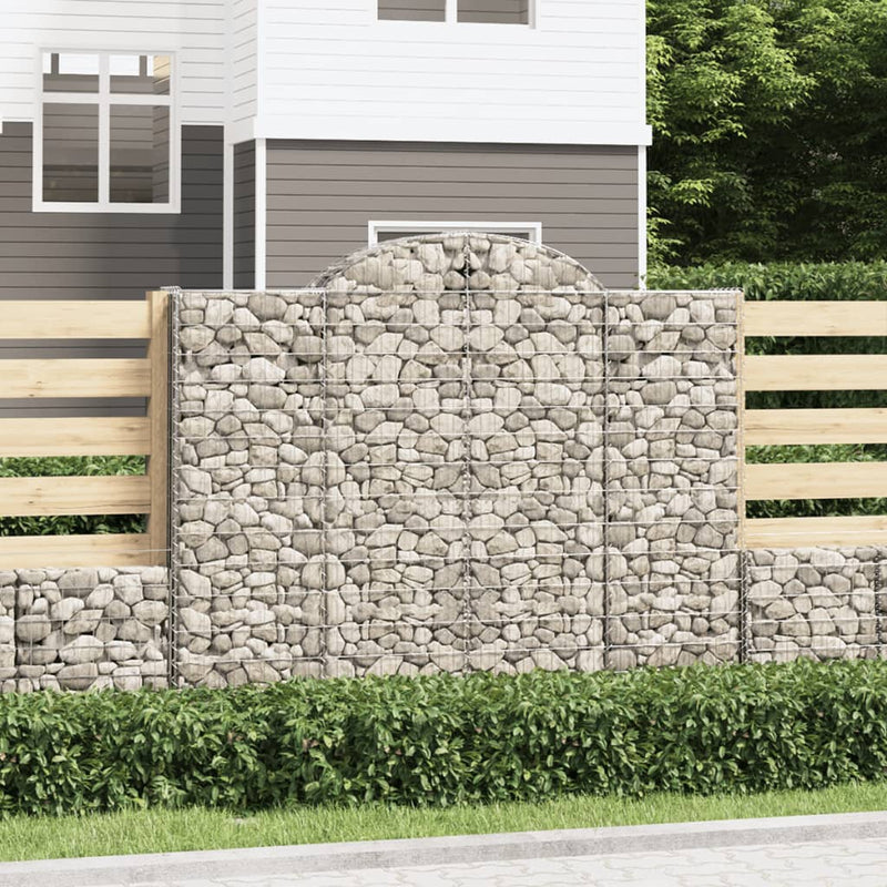 VidaXL Schanskorven 6 st gewelfd 200x50x160 180 cm ijzer