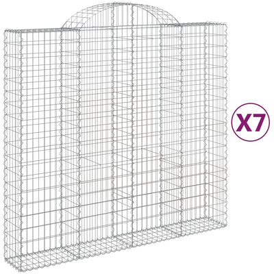 Cestas de Vidaxl Schans 7 st 200x50x180 200 cm de hierro