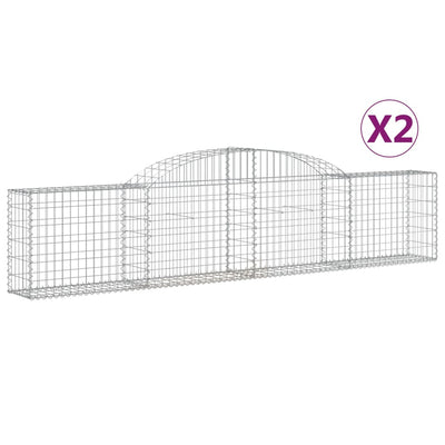 Vidaxl Schans Cestini 2 a volta 300x30x60 80 cm Galvanizzato