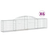 Vidaxl Schans Cestini 6 Statad 300x30x60 80 cm Galvanizzato
