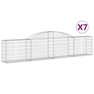 Vidaxl Schans Cesti 7 a volta 300x30x60 80 cm Galvanizzato