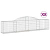 Vidaxl Schans Cestini 8 Stated 300x30x60 80 cm Galvanizzato
