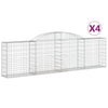 Vidaxl Schans Cestini 4 Stated 300x30x80 100 cm Galvanizzato