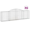 Vidaxl Schans Cestini 6 Stampad 300x30x80 100 cm Galvanizzato