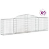 Vidaxl Schans Cestini 9 Sted 300x30x80 100 cm Galvanized Iron