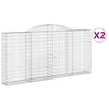 VidaXL Schanskorven 2 st gewelfd 300x30x140 160 cm ijzer