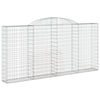 VidaXL Schanskorven 2 st gewelfd 300x30x140 160 cm ijzer