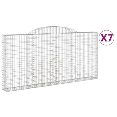 Cestas Vidaxl Schans 7 st boveled 300x30x140 160 cm de hierro