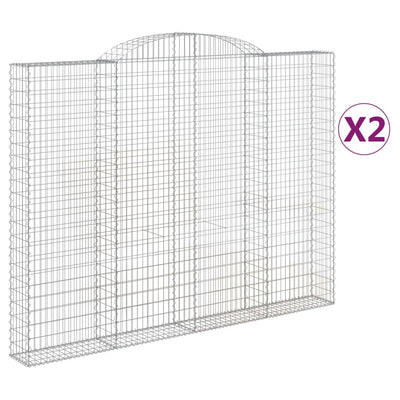 Cestas Vidaxl Schans 2 st 300x30x220 240 cm de hierro