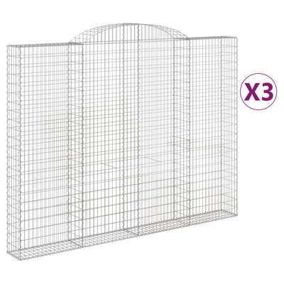 Cestas Vidaxl Schans 3 st 300x30x220 240 cm de hierro