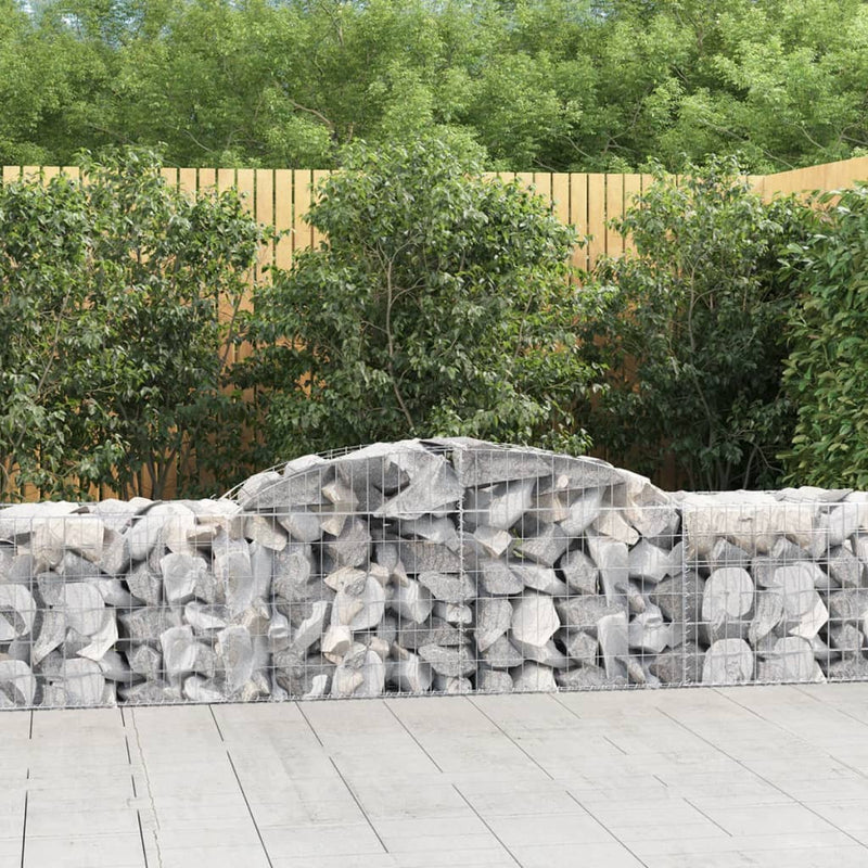 Vidaxl Schans Cestini 10 Statad 300x50x60 80 cm Ironia galvanizzata