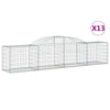 Cestas Vidaxl Schans 13 st 300x50x60 80 cm de hierro galvanizado