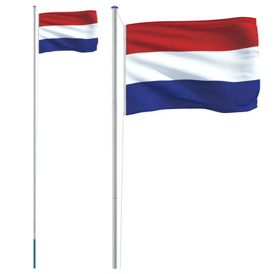 Flag Vidaxl con flagpole Paesi Bassi 6,23 m Aluminio