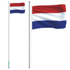 Vidaxl vlag met vlaggenmast nederland 6,08 m aluminium