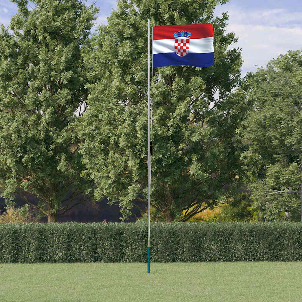 Bandiera Vidaxl con pennone Croazia 6,08 m in alluminio
